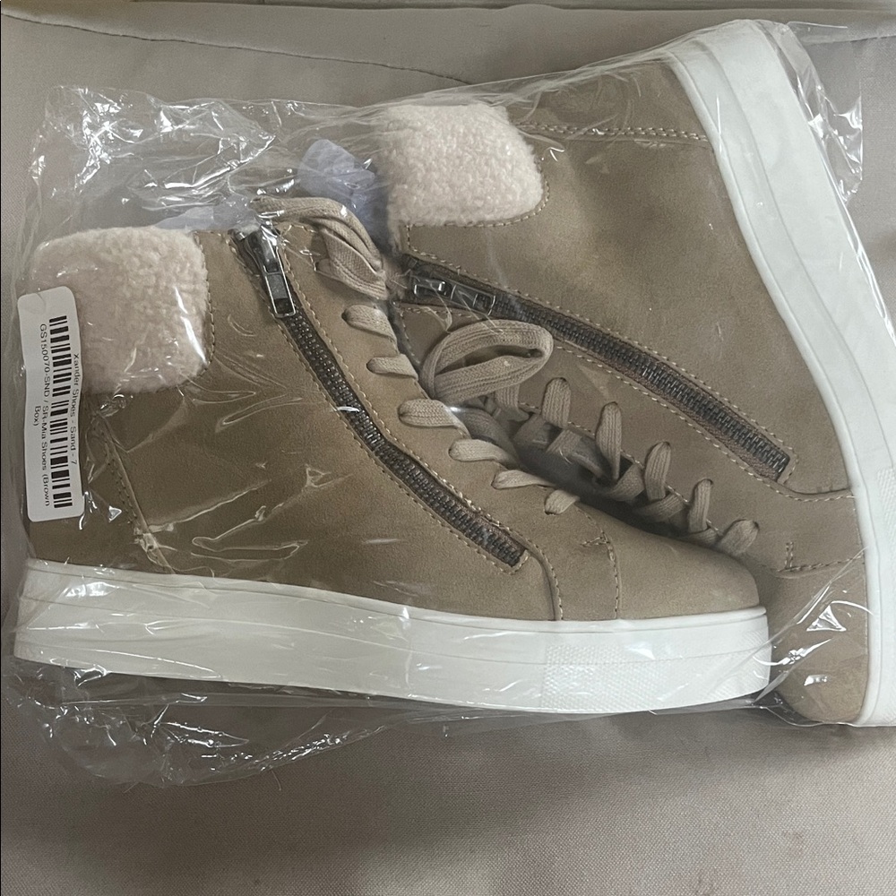 MIA Tan Ankle Boots with White Sole